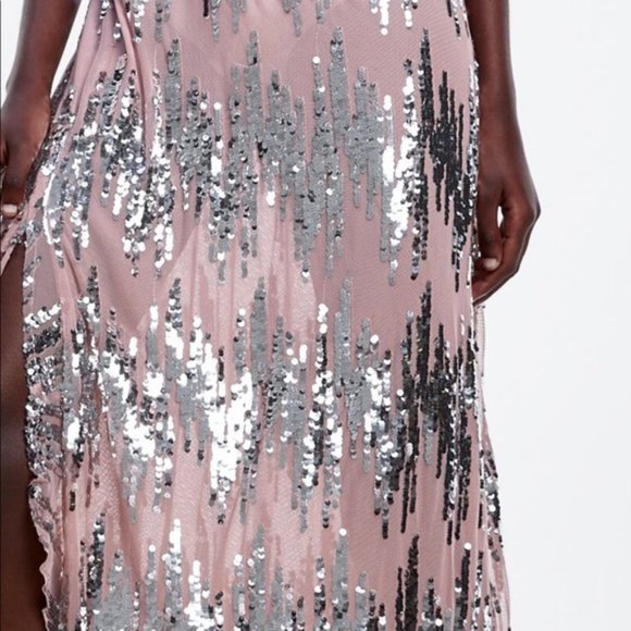 ZARA STRAPPY DRESS WITH SEQUINS 2878/473 - Picture 6 of 7
